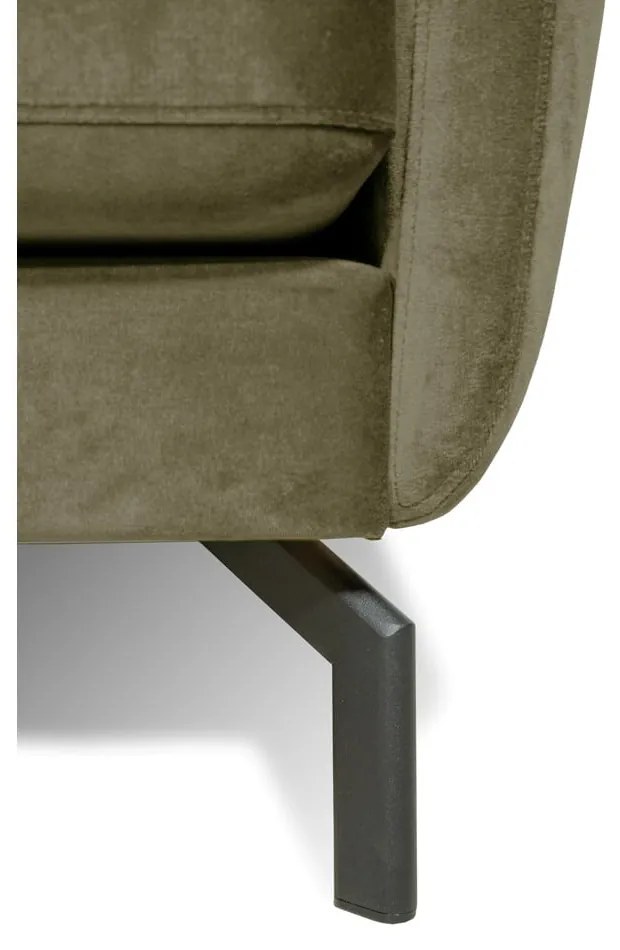 Ъглов диван от зелено кадифе (ляв ъгъл) Magic - Scandic