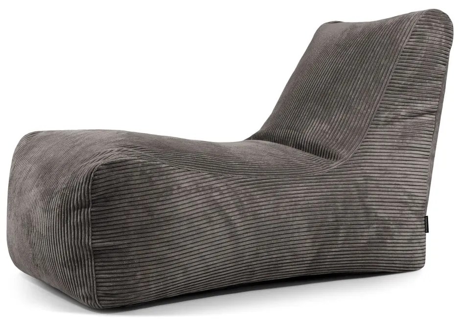 Тъмносив пуф от рипсено кадифе Lounge – SLOWDOWN