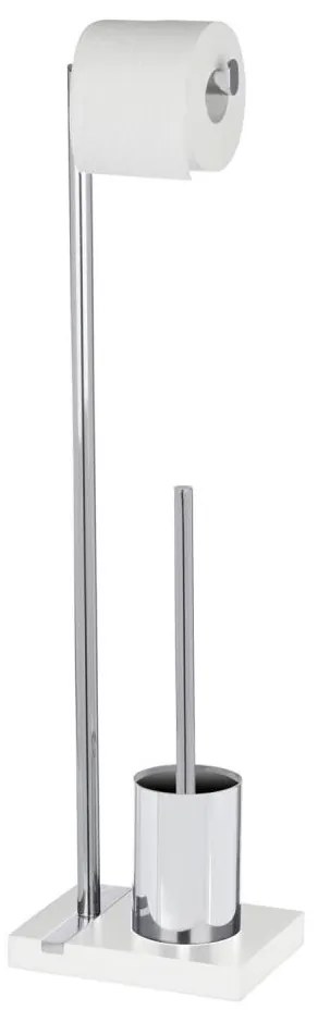 WENKO 20486100 - Четка за тоалетна NOBLE 20x74 см хром/бяла