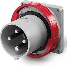 Scame Промишлен щепсел 3P+Е 125A 346-415V IP66/67, 6h серия Optima панелен монтаж 114x114мм  - 248.12596