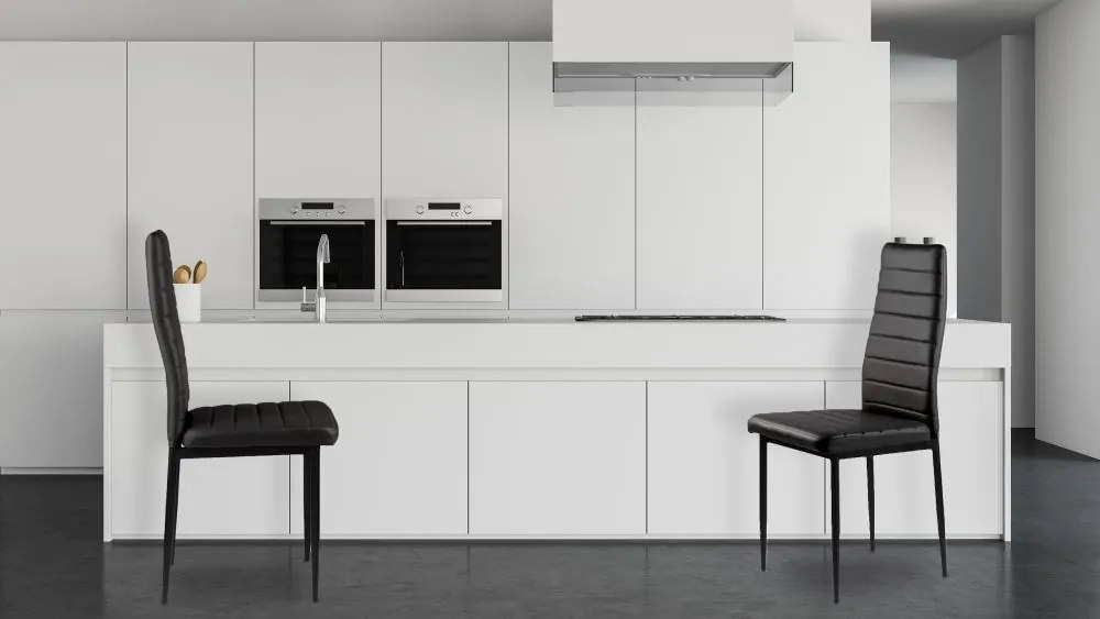 Комплект от 4 елегантни стола в черно с непреходен дизайн