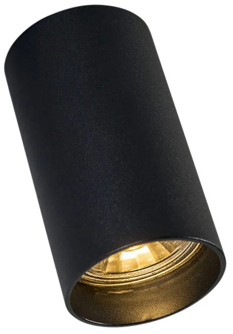 Интелигентен модерен прожектор черен вкл. WiFi GU10 - Tuba