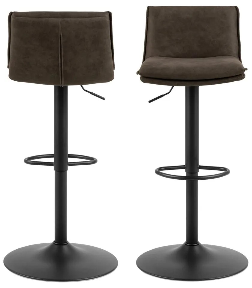 Тъмнокафяви бар столове в комплект от 2 броя 107 см Flynn - Actona