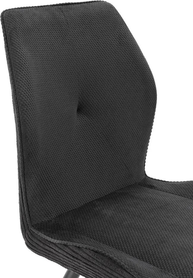 Черни велурени трапезни столове в комплект 2 бр. Adaya – Marckeric