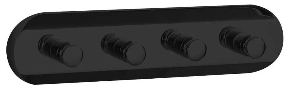 Aqualine - Стенен закачалка за кърпи SAMBA 21 см черна