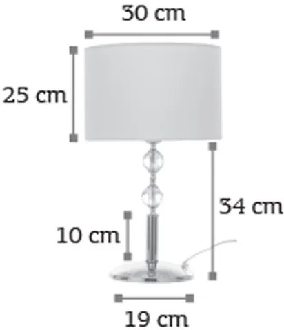 Настолна лампа InLight 3422-Chrome