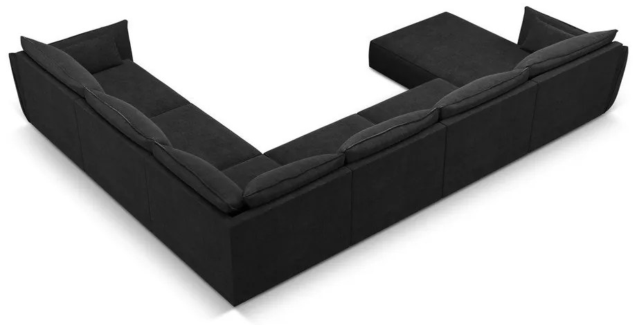 Тъмносив ъглов диван (десен ъгъл) Vanda - Mazzini Sofas