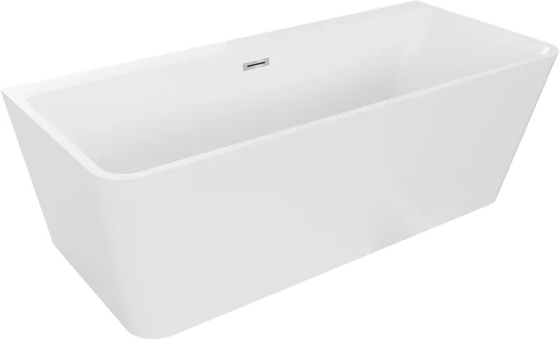 Mexen Volta свободностояща вана до стена 170 x 75 cm, бяла, преливен хром - 51131707500-01