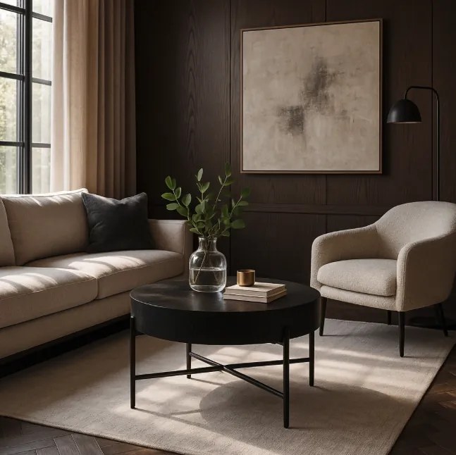 Кръгла масичка за кафе BELIEF - различни цветови варианти Dub