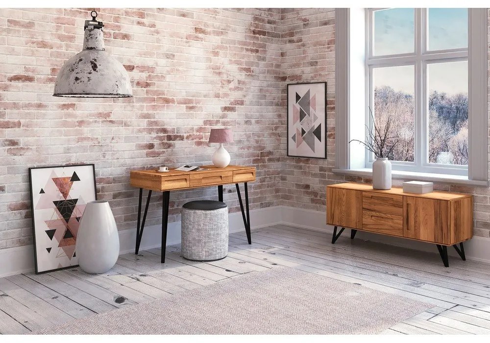 Тоалетка от букова дървесина 120x53 cm Golo - The Beds