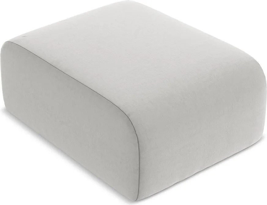 Светлосива кадифена табуретка Lani – Makamii