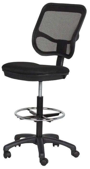 Офис стол Carmen 7552, До 90 кг, Заключване на облегалката във всяка позиция, Степенка, Черен