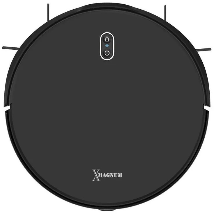 Прахосмукачка робот MAGNUM X, 40 W, 3000 Pa, Сухо и мокро почистване, 3-степенна филтрация, Wi-Fi, Функция График, Черен