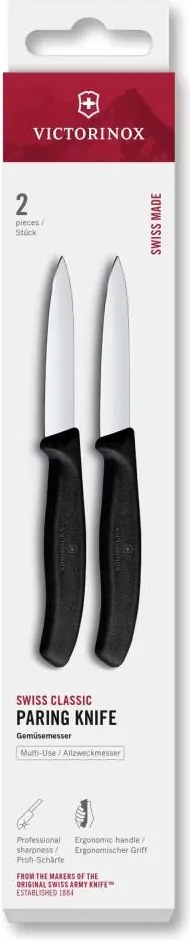 Victorinox - Комплект кухненски ножове за зеленчуци SWISS CLASSIC 8 см 2 бр. черни