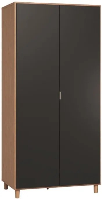 Гардероб Simple 2-врата-White - Black