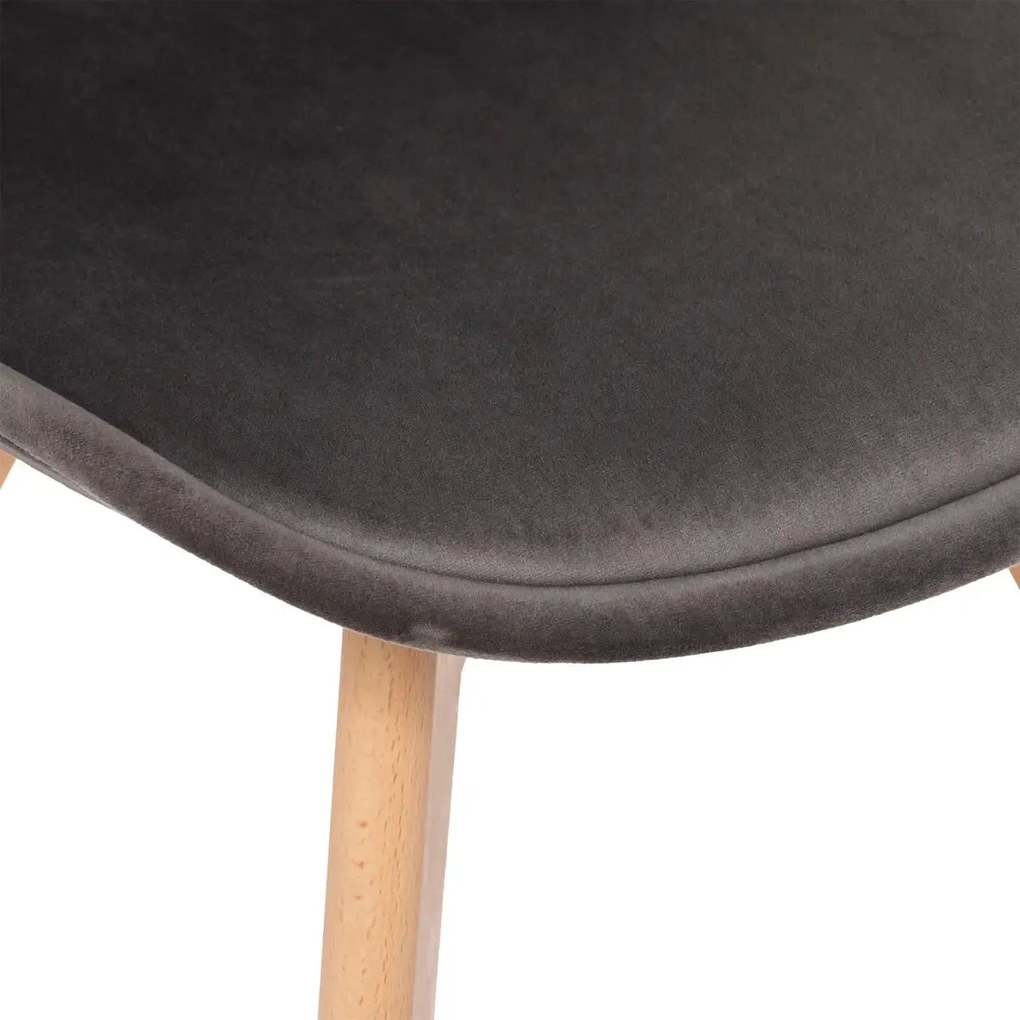 Трапезен стол atmosphera Baya, Велур - Жълт