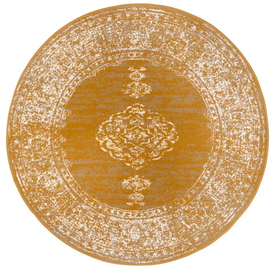 Жълто-оранжев кръгъл килим ø 160 cm Méridional - Hanse Home