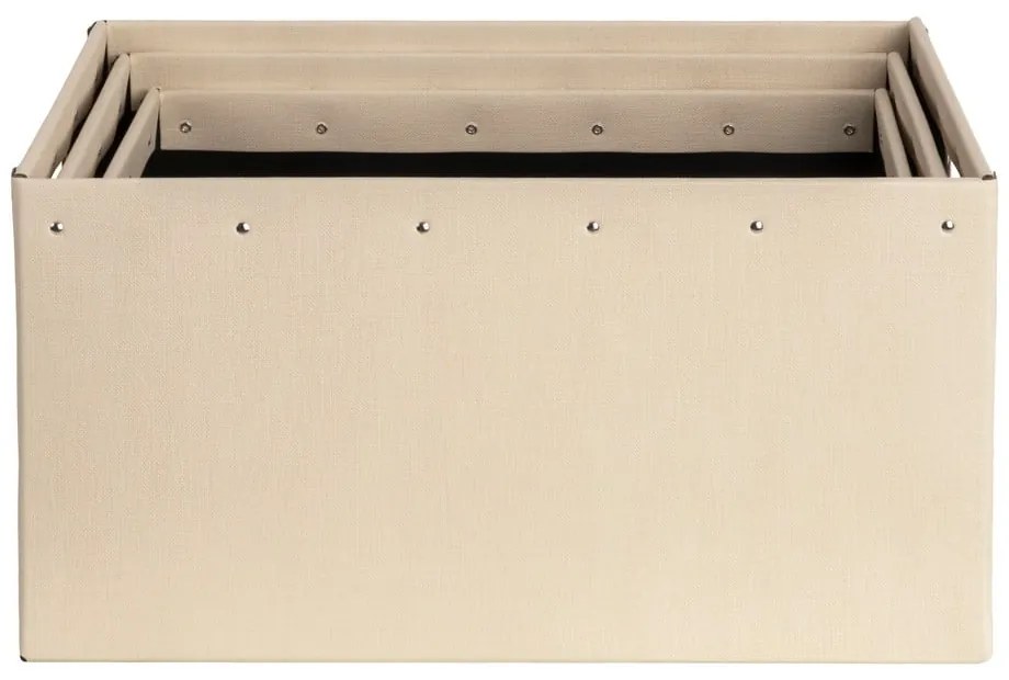 Бежови картонени кутии за съхранение в комплект от 3 броя Ture - Bigso Box of Sweden