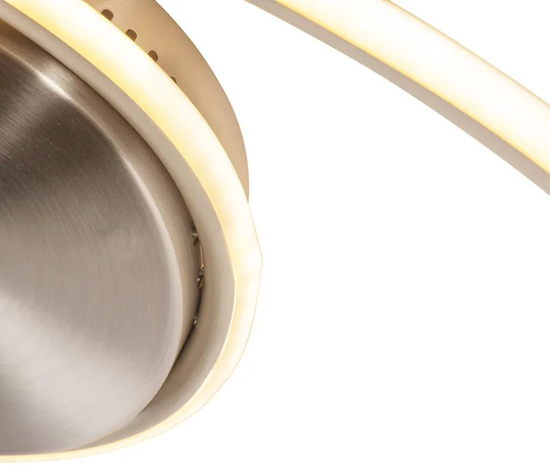 Дизайнерски таванен аплик стомана с LED 3-степенна димируема - Rowan