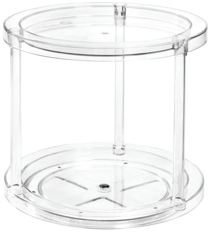 IDesign The Home Edit кръгла въртяща се двуетажна поставка за контейнери, ⌀ 24,1 cm - iDesign/The Home Edit