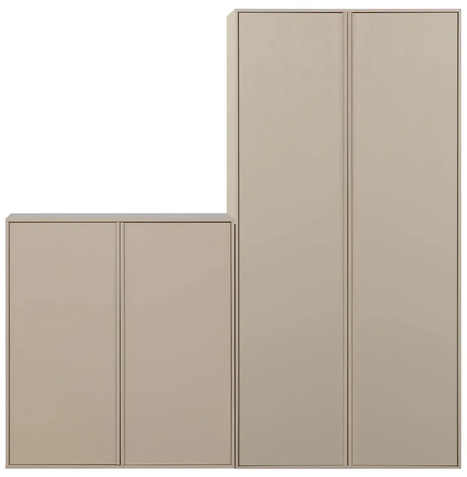 Кремав модулен гардероб от борова дървесина 200x220 cm Daily – vtwonen