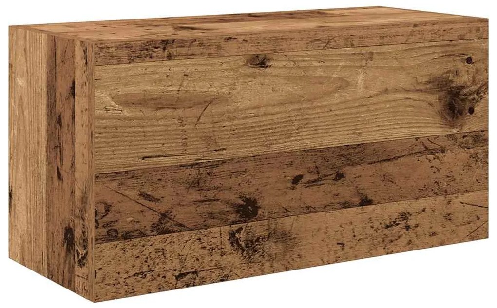 860065 vidaXL Стенен шкаф за баня, старо дърво, 60x25x30 см, инженерно дърво