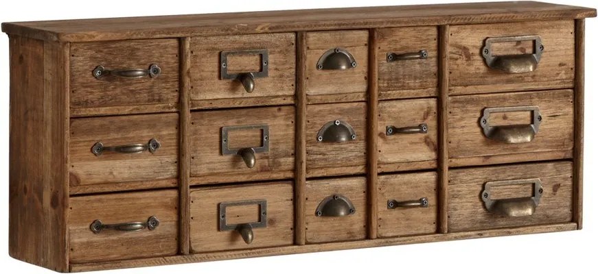 Висящ скрин от масивен бор в светло естествен цвят 67x25x14 cm Klas – Ellos Home