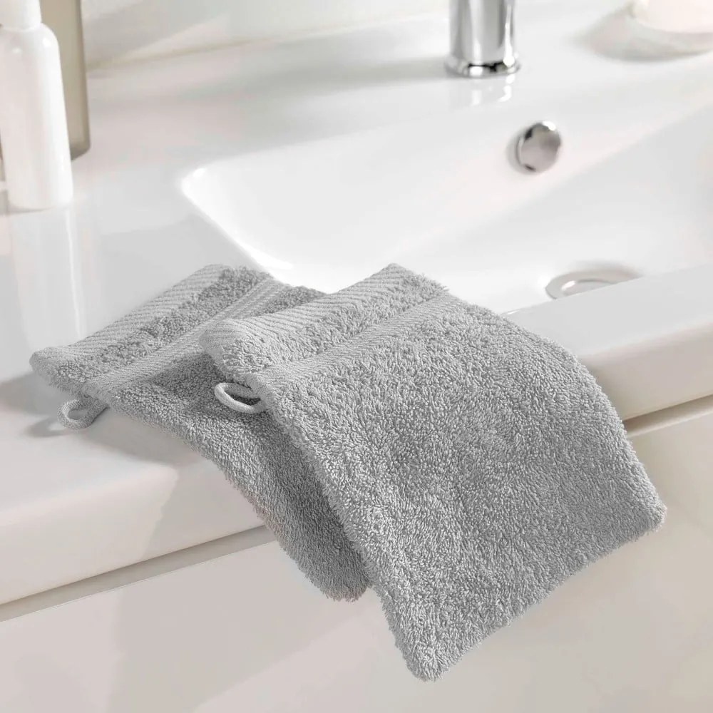 Светлосива памучна кърпа за миене 15x21 cm Tendresse – douceur d'intérieur