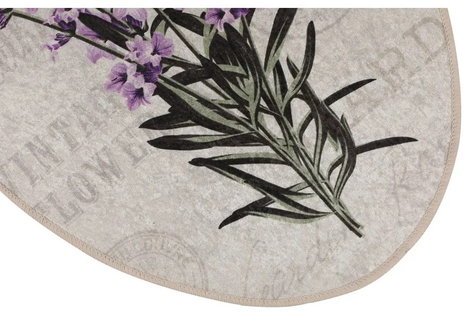 Лилави-бежови килими за баня в комплект от 3 бр. 60x100 cm Lavender – Foutastic