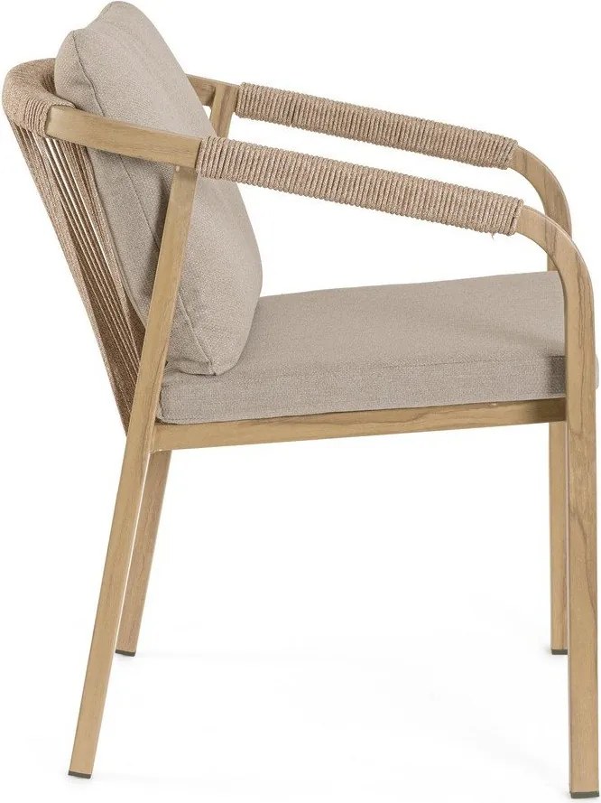 Градински стол метален в естествен цвят Kalimera – Bizzotto