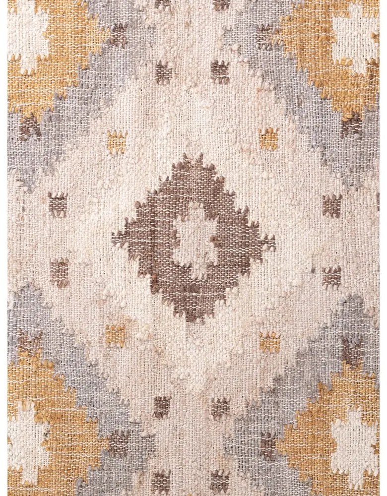 Кремава ръчно изработена ютена пътека 80x200 cm Roya Imani – Elle Decoration