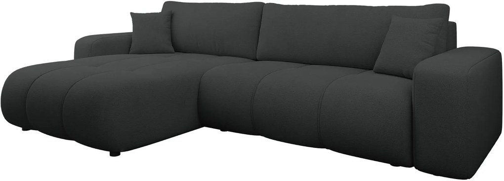 Ъглов диван Furyn L Maxi-Черен