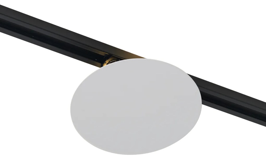 Модерна бяла таванна лампа за релсова система за осветление 1-фазна 2-лампи - Iconic Pulley