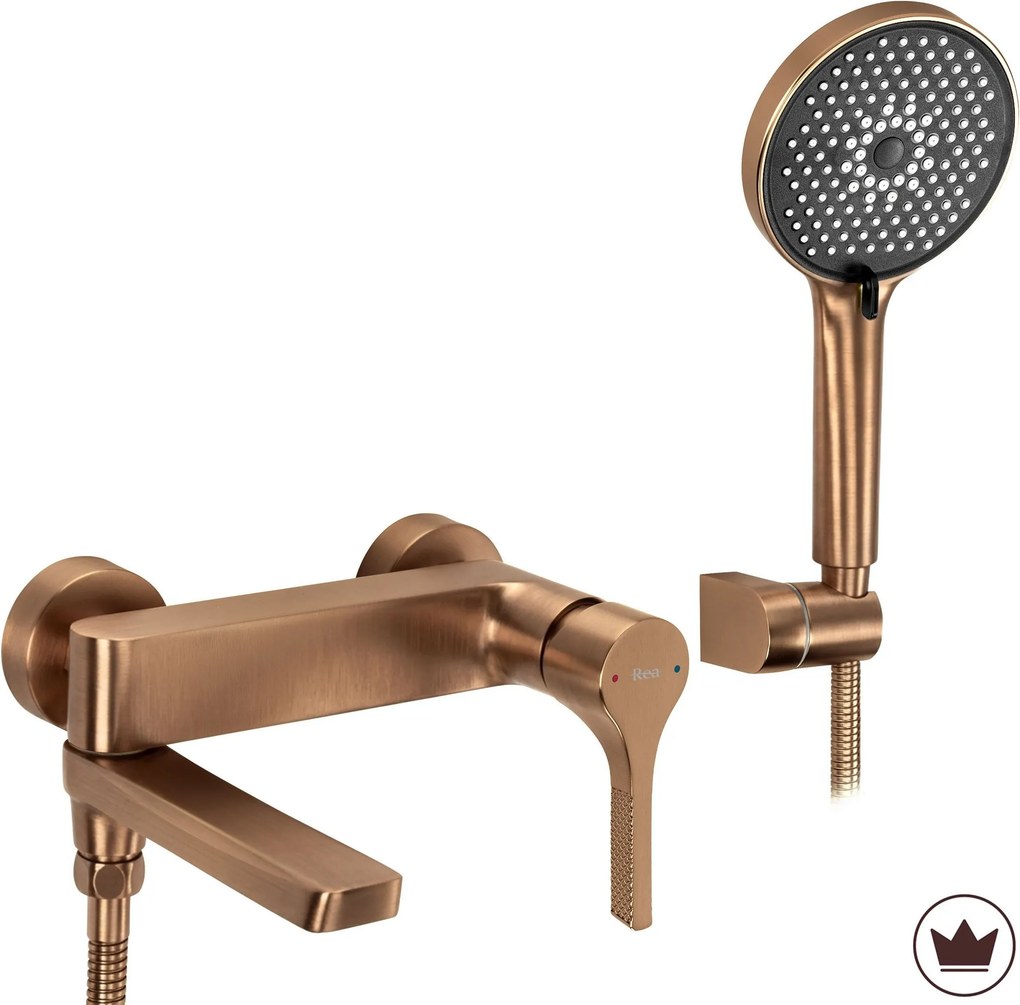 Смесител за вана PREMIUM REA Maxim Brush Copper