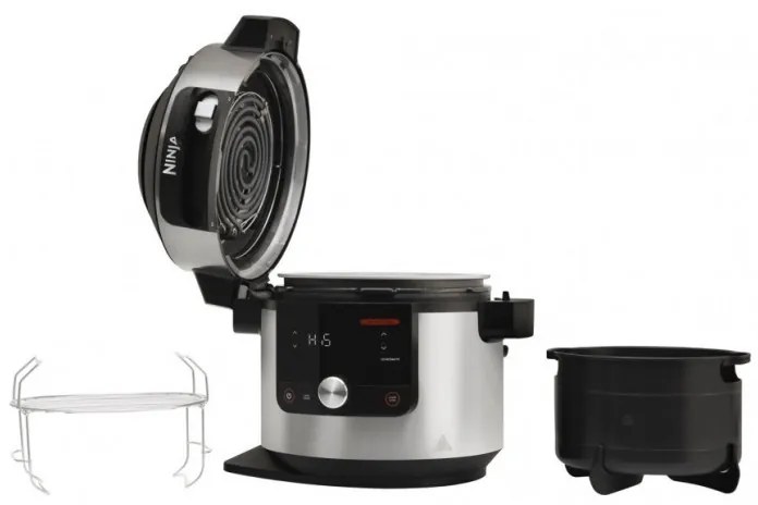 Мултикукър Ninja 12в1 OL650EU, 1460W, 7.5 л, SmartLid, Незалепващо покритие, Многофункционален, Инокс/черен