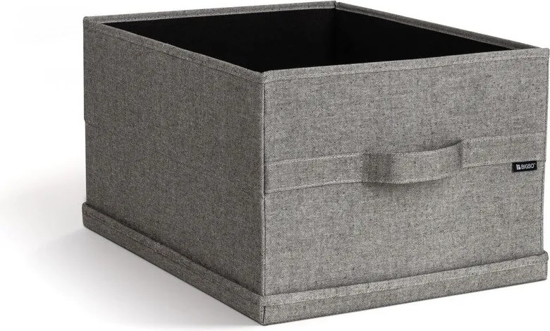 Сива текстилна кутия за съхранение с капак 36x46x25 cm Soft Storage Large – Bigso