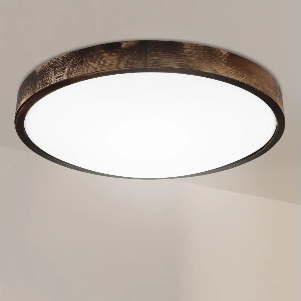 Brilagi - Таванно осветително тяло CARVALHO SMOKEY 3xE27/15W/230V дъб Ø 47,5 см