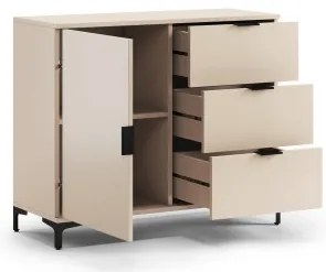 Скрин ЛАНА K-100S Бежов (Шампанско) - СТОЯЩ ШКАФ С ЧЕКМЕДЖЕТА