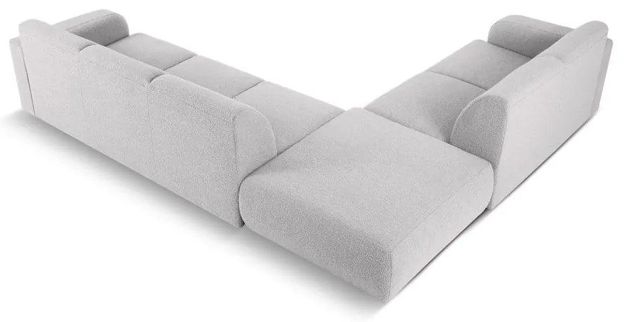 Светлосив ъглов диван от плат букле (ляв ъгъл) Molino - Micadoni Home