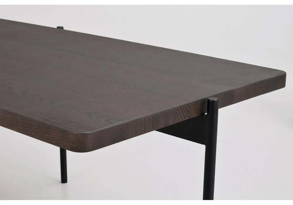 Масичка за кафе от кафява ясенова дървесина 145 x 60 cm Shelton - Rowico