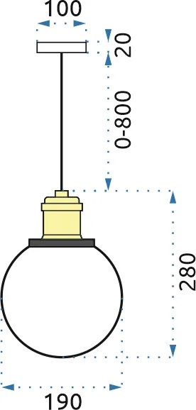 Висяща лампа Verto B APP044-1CP