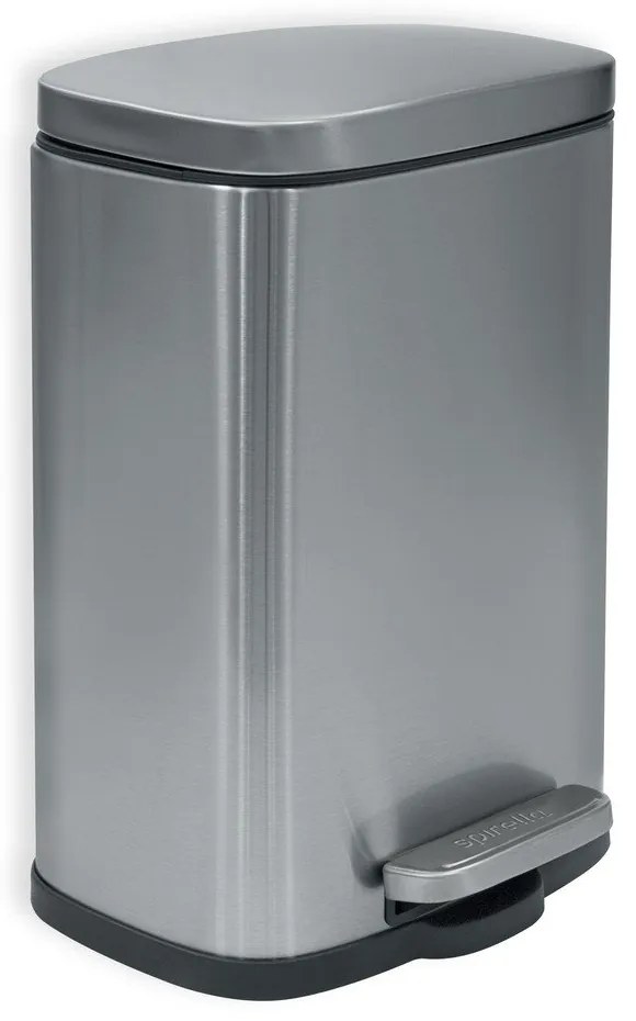 Стоманено кошче за боклук с педал в матово сребрист цвят 5 l Akira – Spirella