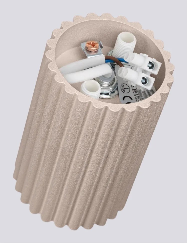 Кафяво-сив метален прожектор ø 6,5 cm Gleam – Sollux