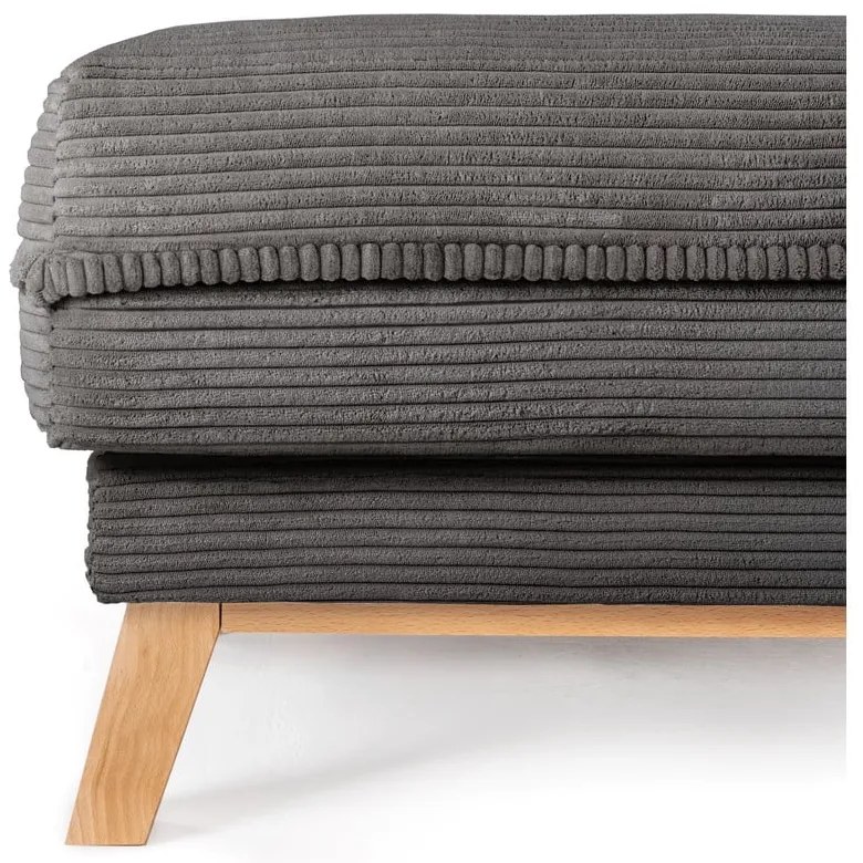 Сива табуретка от рипсено кадифе Tori – Bonami Selection