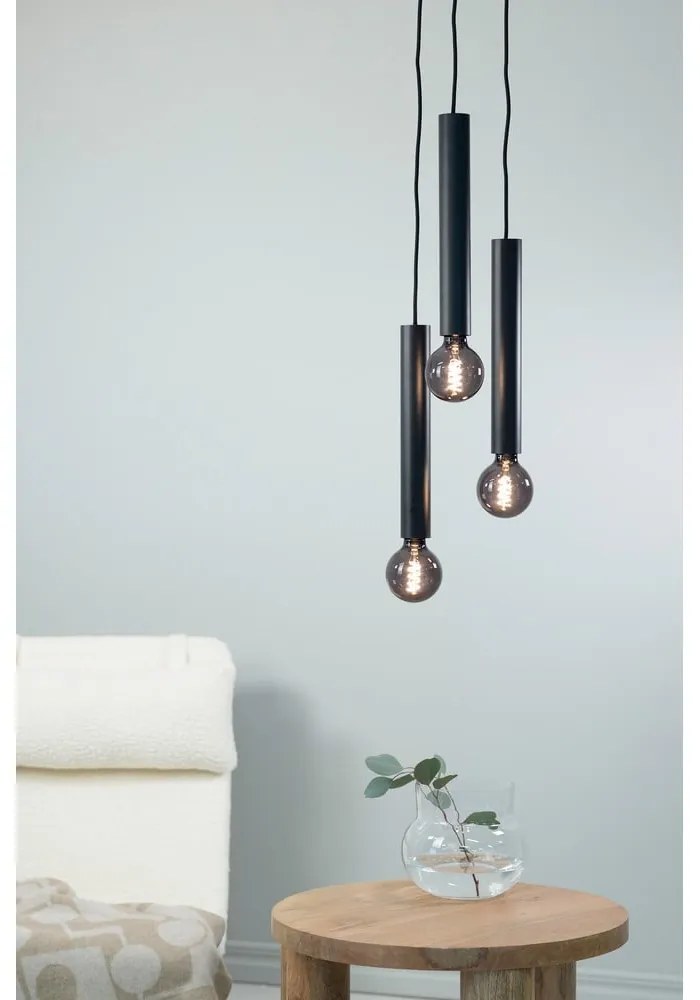 Черна висяща лампа с метален абажур 25x25 cm Sencillo - Markslöjd