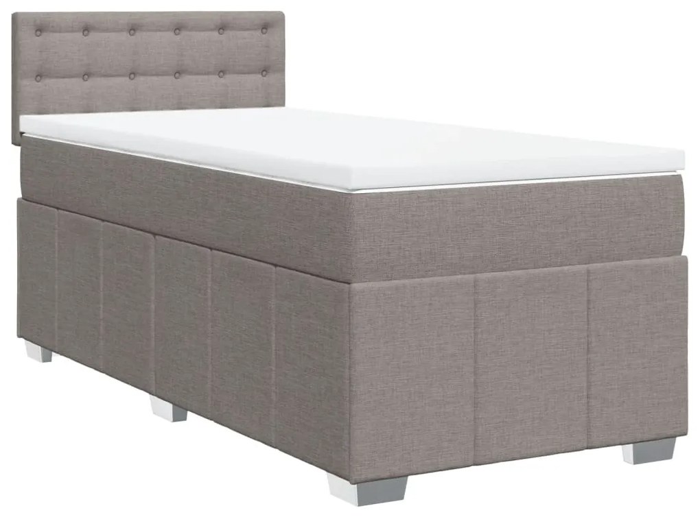 3286913 vidaXL Боксспринг легло с матрак, таупе, 80x200 см, плат