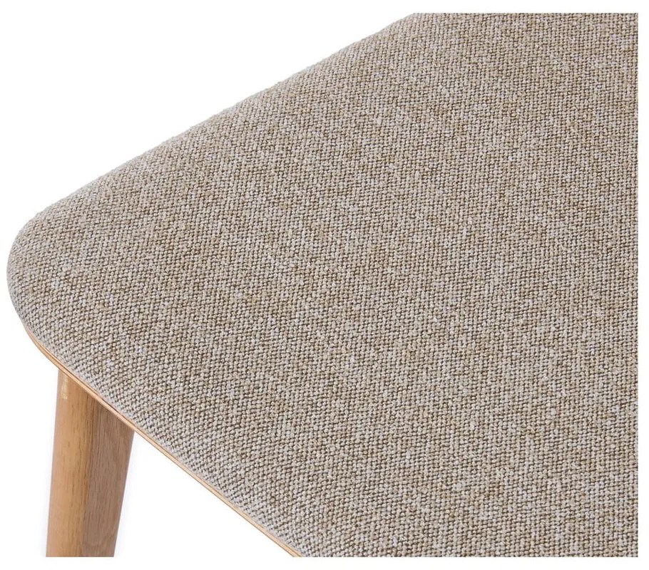 Трапезен стол в бежов и естествен цвят Livo – Unique Furniture