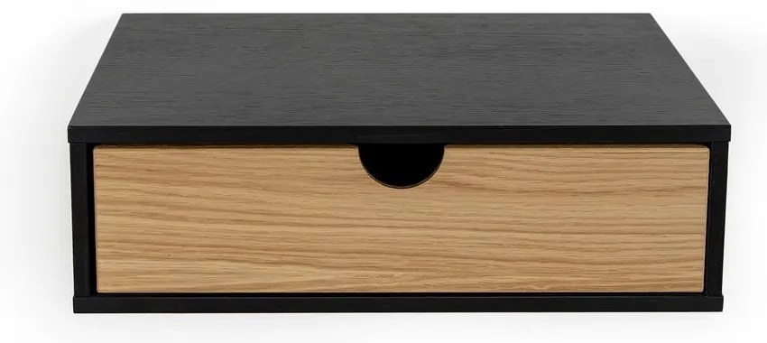 Черно стенно нощно шкафче Farsta - Woodman