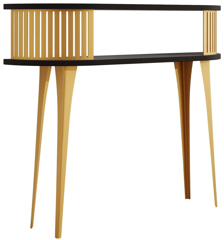 Конзолна маса Roenni-Черно - Злато