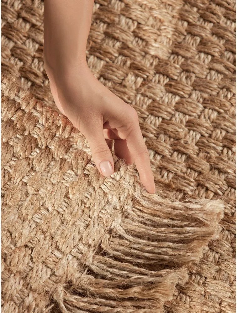 Двустранен/ръчно изработен ютен килим в естествен цвят 160x230 cm Fjord – Hanse Home